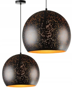 PENDUL EDISON OPENWORK APP235-1CP, 35x30 cm, NEGRU AURIU, DIN METAL, STIL MODERN, TU