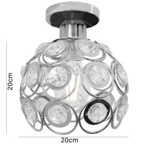 PENDUL ELEGANT CRYSTAL SILVER APP204-1C, 20x20 cm, ARGINTIU, DIN METAL, STIL MODERN, TU - Img 3