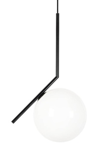 PENDUL HALM 20, DIN METAL SI STICLA, NEGRU/ALB, STIL MODERN, B2