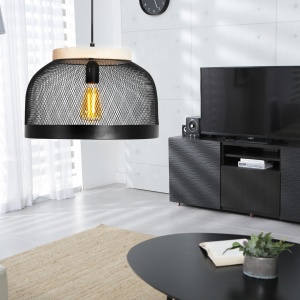 PENDUL LH20126, LOFT STYLE, 38x25/76 cm, NEGRU SI NATURAL, DIN OTEL SI METAL DE INALTA CALITATE, STIL MODERN, TU - Img 4