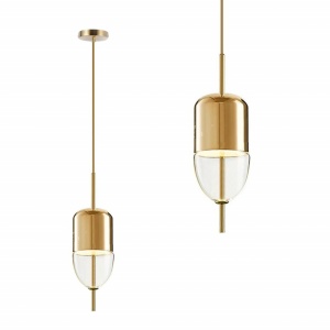 PENDUL METAL GOLD APP550-1CP, 12X45 cm, AURIU, DIN OTEL, METAL SI STICLA, STIL MODERN, TU