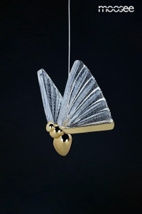 PENDUL MOOSEE BUTTERFLY M AURIU, CONFECTIONAT DIN CRISTAL SI METAL, STIL MODERN - Img 5