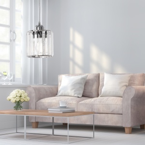 PENDUL SILVER APP508-1CP, 14X90, CROM, DIN METAL CROMAT SI STICLA, STIL MODERN, TU - Img 7