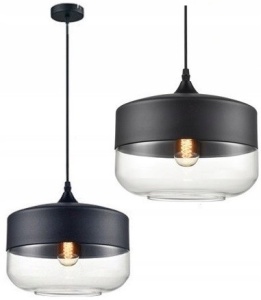 PENDUL ZENIT D BLACK APP021-1CP, 25x18/100 cm, NEGRU, DIN STICLA DE INALTA CALITATE, METAL SI PLASTIC, STIL MODERN, TU