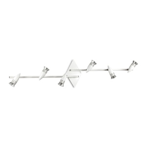 PLAFONIERA ALFA PL6, ALB, DIN METAL, STIL MODERN