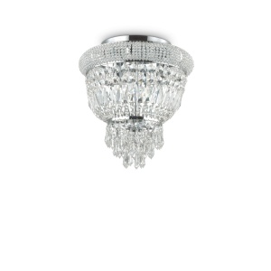 PLAFONIERA DUBAI PL3, CROM, DIN CRISTAL, STIL CLASIC