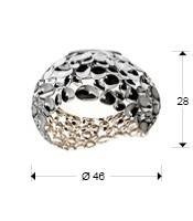 PLAFONIERA NARISA, 47 CM, CROM/OPAL, DIN METAL SI ACRIL, STIL MODERN - Img 3