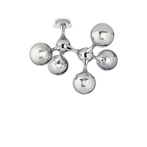 PLAFONIERA NODI PL5, CROM, DIN METAL, STIL MODERN