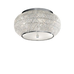 PLAFONIERA PASHA' PL6, CROM, DIN CRISTAL, STIL MODERN
