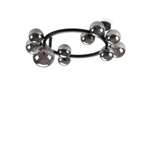 PLAFONIERA PERLAGE PL10, FUMURIU, DIN METAL, STIL MODERN