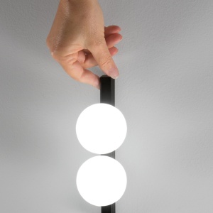 PLAFONIERA PING PONG PL6, NEGRU, DIN METAL, STIL MODERN - Img 2