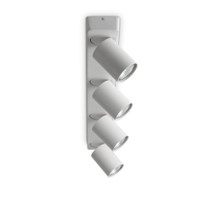 PLAFONIERA RUDY PL4 ROUND, ALB, DIN ALUMINIU, STIL MODERN - Img 3