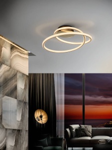 PLAFONIERA TUBE, 52 CM, AURIU/OPAL, DIN METAL SI ACRIL, STIL MODERN