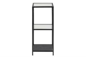 RAFT/ORGANIZATOR DIN MDF, FURNIR, STICLA SI METAL, SEAFORD 35X83, STIL INDUSTRIAL, B2