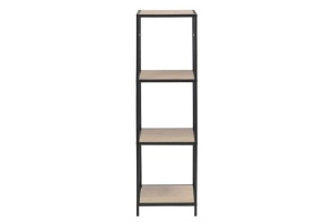 RAFT/ORGANIZATOR SEAFORD, 35X119 CM, NEGRU, DIN FURNIR SI METAL, STIL MODERN