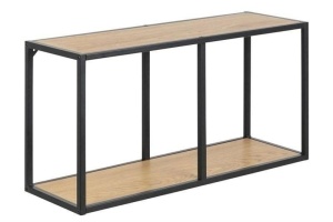 RAFT SUSPENDAT DIN MDF, FURNIR SI METAL, SEAFORD 37X73, STIL INDUSTRIAL, B2
