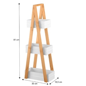 RAFT VEGO, BAMBUS/ALB, DIN MDF LACUIT, STIL MODERN, TK - Img 2