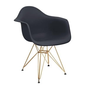 SCAUN ANTRACIT DIN POLIPROPILENA DAR GOLD STIL MODERN B2