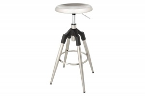 SCAUN BAR, INDUSTRIAL 80CM, REALIZAT DIN METAL ARGINTIU, TELESCOPIC