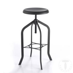 SCAUN BAR REGLABIL, ATELIER, CADRUL DIN METAL, STIL INDUSTRIAL, COD 2419