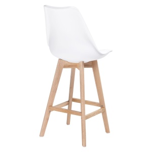 SCAUN DE BAR ALB DIN STEJAR NORDIC BAR STIL MODERN B2 - Img 2