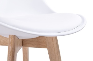 SCAUN DE BAR ALB DIN STEJAR NORDIC BAR STIL MODERN B2 - Img 4