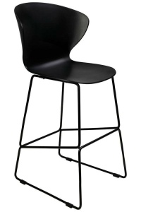 SCAUN DE BAR ALI 65 NEGRU, DIN METAL SI POLIPROPILENA, B2