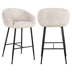 SCAUN DE BAR AVANTI NATURAL RENGADE, S4734, CONFECTIONAT DIN 100% POLIESTER, SPUMA SI METAL, RICHMOND INTERIORS