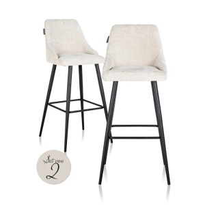 SCAUN DE BAR BROOKE UNICORN CREAM, S4701, CONFECTIONAT DIN 100% POLIESTER SPUMA SI METAL, RICHMOND INTERIORS