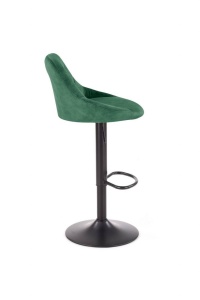 SCAUN DE BAR H101, VERDE/NEGRU, TAPITERIE DIN CATIFEA SI PICIOARE DIN METAL, STIL MODERN - Img 2