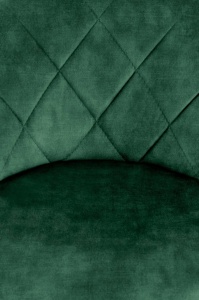 SCAUN DE BAR H101, VERDE/NEGRU, TAPITERIE DIN CATIFEA SI PICIOARE DIN METAL, STIL MODERN - Img 6