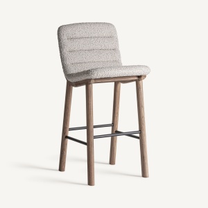 SCAUN DE BAR JACQUARD 106CM, DIN LEMN SI TEXTIL, STIL MODERN, VICAL HOME