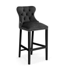 SCAUN DE BAR MADAME 70, NEGRU/NEGRU, STIL MODERN