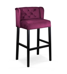 SCAUN DE BAR MANCHESTER 70, BORDO/NEGRU