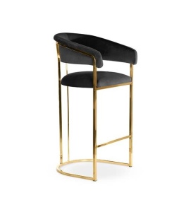 SCAUN DE BAR MARCILLE 2 70, NEGRU/AURIU, STIL MODERN