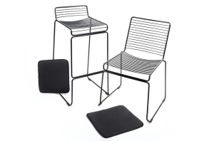 SCAUN DE BAR ROD SOFT, NEGRU, DIN METAL, STIL MODERN B2 - Img 8