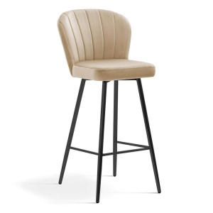 SCAUN DE BAR SHELLY 70, BEJ/NEGRU, STIL MODERN