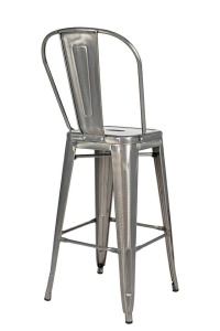 SCAUN DE BAR TOWER BIG BACK, 66, CONFECTIONAT DIN METAL, STIL INDUSTRIAL - Img 3