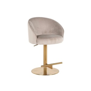 SCAUN DE BAR ZABI KAKI/AURIU, CONFECTIONAT DIN 100% POLIESTER, METAL SI LEMN, STIL MODERN RICHMOND INTERIORS