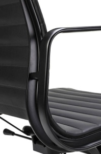 SCAUN DE BIROU AERON PRESTIGE PLUS, NEGRU, PIELE NATURALA SI METAL, STIL MODERN - Img 6