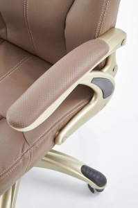 SCAUN DE BIROU CARLOS, MARO/CROM, TAPITERIE DIN PIELE ECOLOGICA SI PICIOARE DIN METAL, STIL MODERN - Img 3