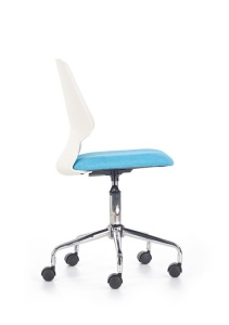 SCAUN DE BIROU COPII SKATE ALB/ALBASTRU STIL MODERN HALMAR - Img 2
