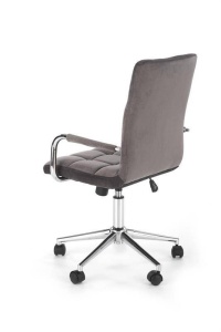 SCAUN DE BIROU GONZO 4, GRI/CROM, TAPITERIE DIN CATIFEA SI PICIOARE DIN METAL, STIL MODERN - Img 2
