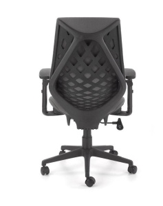 SCAUN DE BIROU RUBIO, GRI/NEGRU, TAPITERIE DIN STOFA SI PICIOARE DIN METAL, STIL MODERN - Img 5