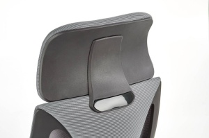SCAUN DE BIROU VALDEZ, GRI/NEGRU, TAPITERIE DIN STOFA/PLASA SI PICIOARE DIN METAL, STIL MODERN - Img 3