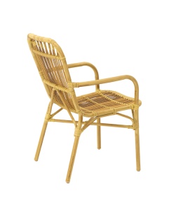 SCAUN DE TERASA BAMBOO TRP, REALIZAT DIN ALUMINIU SI TEHNORATAN, CULOARE BEJ, PENTRU UZ COMERCIAL, ARTIM GROUP SELECTION - Img 7