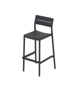 SCAUN DE TERASA DE BAR CAPRI 23, REALIZAT DIN PLASTIC, CULOARE NEGRU, PENTRU UZ COMERCIAL, ARTIM GROUP SELECTION