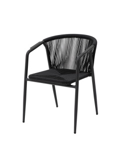 SCAUN DE TERASA LUIGI TRP, REALIZAT DIN ALUMINIU SI TEHNORATAN, CULOARE ANTRACIT, PENTRU UZ COMERCIAL, ARTIM GROUP SELECTION