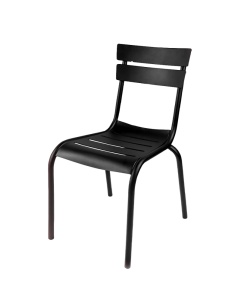 SCAUN DE TERASA LYON PREMIUM, REALIZAT DIN ALUMINIU, CULOARE NEAGRA, PENTRU UZ COMERCIAL, ARTIM GROUP SELECTION