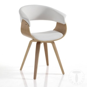 SCAUN DEOSEBIT, VISBY, CADRUL DIN FURNIR SI PIELE ECO, STIL MODERN, COD 4371 - Img 1
